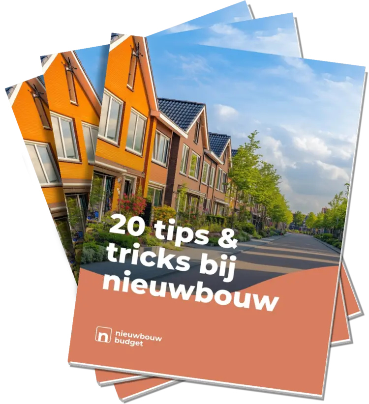 Visual van het het e-book '20 tips & tricks bij nieuwbouw'